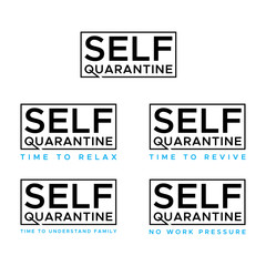 Self Quarantine. Stay Home. Stay Safe. Stay Healthy flat vector icon for apps and websites.