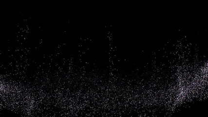 Splashes on a black background. Cosmos, black background
