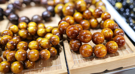 Beads from a decorative stone