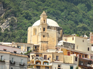 Fototapeta na wymiar Positano Amalfiküste Italien Altstadt Panorama Sehenswürdigkeiten