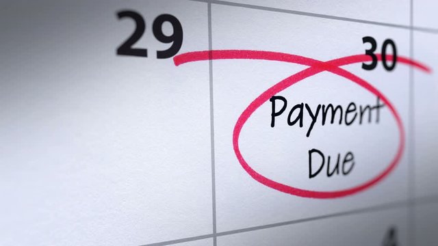 Animation of Reminder "Payment Due" in Calendar 
