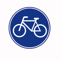 Bicycles Lane Only traffic Road Sign, Vector Illustration, Isolate On White Background Label..