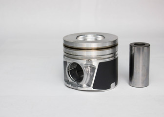 new car piston isolated on white background