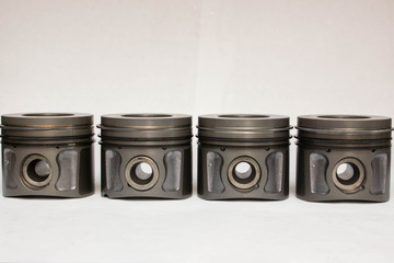 new car piston isolated on white background