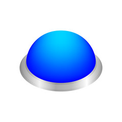 button circle shape blue for buttons games play isolated on white, blue modern 3d buttons simple and convex, sphere button blue flat style icon sign for applications, buttons round for website or app