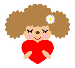 ハートを抱くプードルのキャラクター