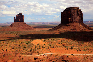 Fototapeta na wymiar Utah/Arizona / USA - August 08, 2015: The Monument Valley Navajo Tribal Reservation landscape, Utah/Arizona, USA