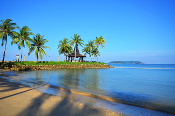 tropical seascape in Sabah Malaysia