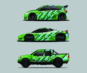 Car decal graphic wrap vector pack, abstract background
