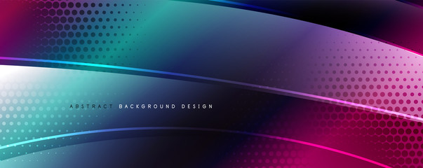 Shining glass abstract wave background. Dynamic motion line effect. Vector Illustration For Wallpaper, Banner, Background, Card, Book Illustration, landing page