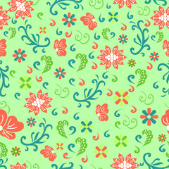 seamless floral pattern with flowers