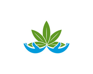 Cannabis Care logo design vector template. Creative Cannabis on white background