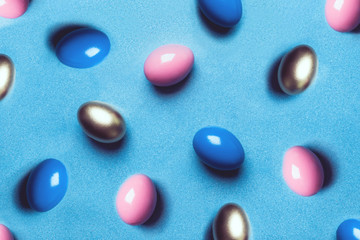 Easter colored eggs.