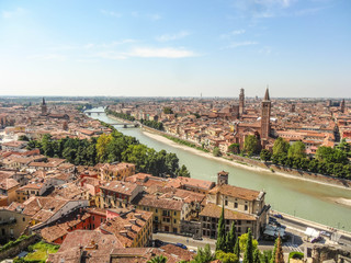 Fototapeta na wymiar Verona Panorama Altstadt Sehenswürdigkeiten
