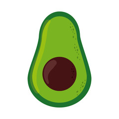 slice avocado fresh fruit and vegetable flat style icon