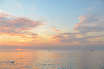 sunset over the sea