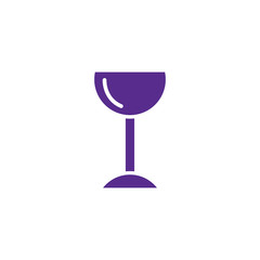 Modern vine glass icon on white background for web design. Vector illustration. Modern flat illustration. Isolated vector design.