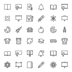 Education icon set.