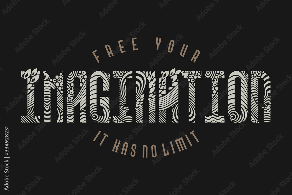 Poster vector lettering quote composition with text 