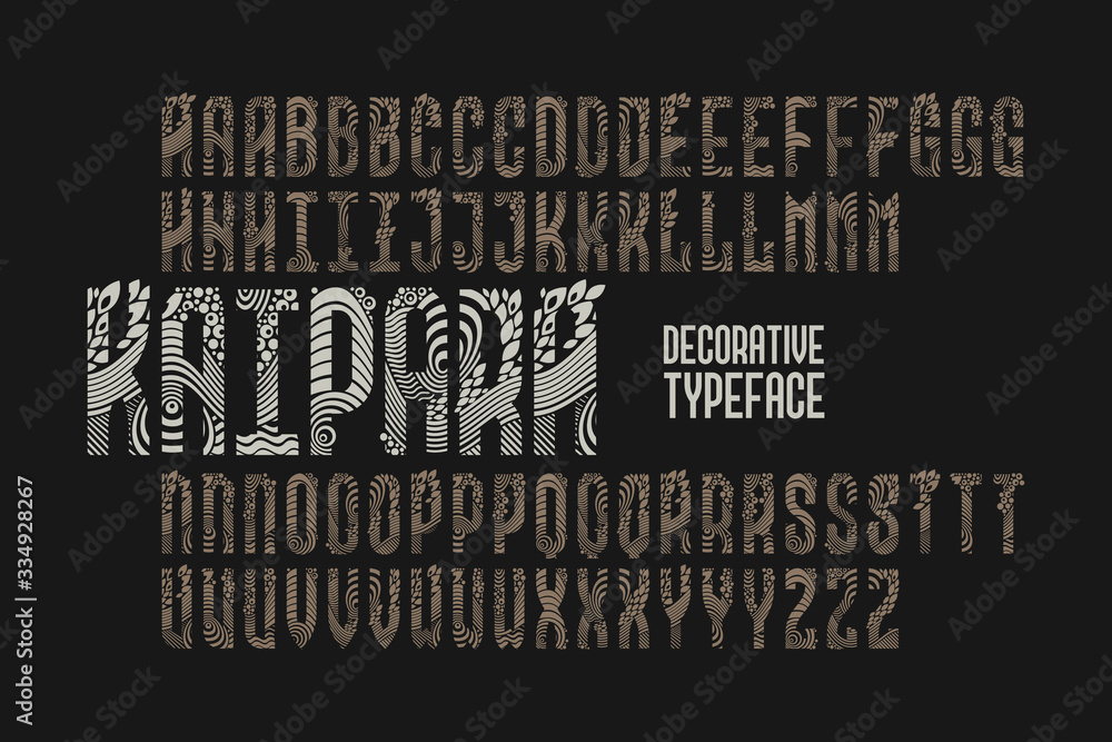 Poster decorative typeface named 