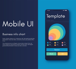 Mobile application interface. Ui design, vector illustration