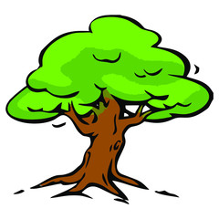 vector tree sorts with a white background
