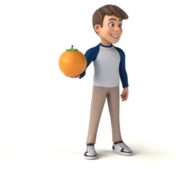 3D cartoon character fun teenager