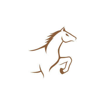brown horse shoe logo sketch