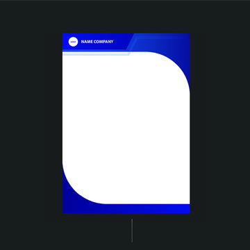 Blue Letterhead For Your Business