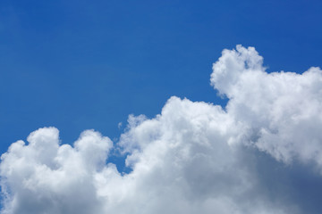 cloud on clear blue sky background