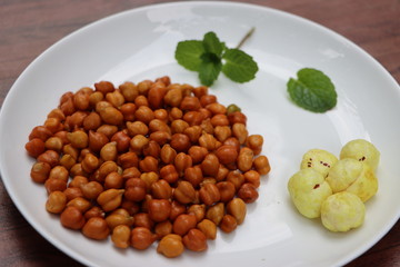 Chick pea or soaked gram, healthy breakfast 