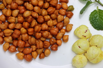 Chick pea or soaked gram, healthy breakfast 