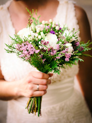 Obraz na płótnie Canvas Wedding flower bouquet detail