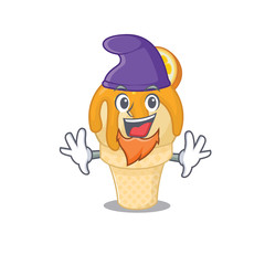 Cute picture of orange ice cream in Elf cartoon design