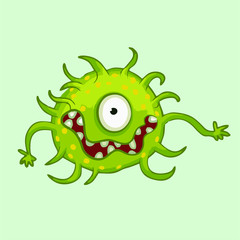 vector illustration of a corona virus themed