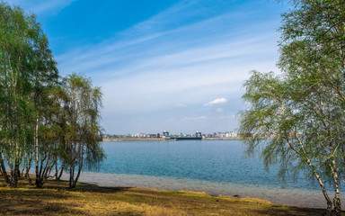 the city of Irkutsk, a Hydroelectric Dam