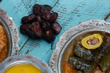 Eid Mubarak Traditional Ramadan Iftar dinner.