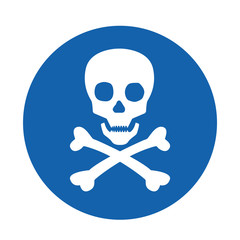 skull danger sign Symbol, Vector Illustration, Isolate On White Background