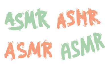 ASMR text acronym. Vector hand drawn letters.