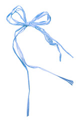 Blue raffia bow