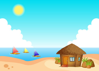 Summer Tropical Island Nature Background