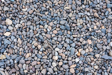 Gravel, Pebble texture background, Small stones on the ground. Pattern of small gravel, grit or stone on the ground for background. Gravel Japanese garden in a Japanese temple, shrine.