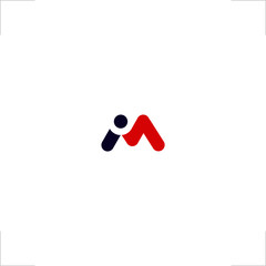 initial I M letter logo design