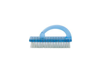 The side Manicure pedicure brush blue color, white background and isolated