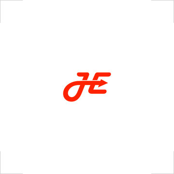 initial J H E letter logo arrow design