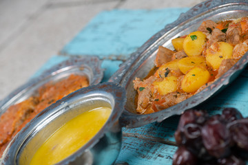 Eid Mubarak Traditional Ramadan Iftar dinner.