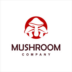 Mushroom Logo Design Food Vector and Agriculture Industry Icon Template