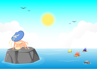 Summer Tropical Island Nature Background