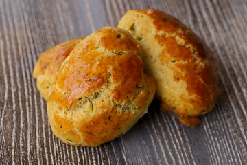Pastry, cookies, dill herb egg pie.