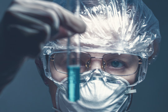 Close-up of the Female Scientist